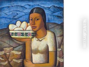 Mujer Con Frutas by Alfredo Ramos Martinez