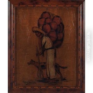 Untitled (basket Vendor) by Alfredo Ramos Martinez