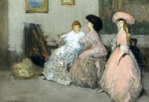 Trois Elegantes Dans L'atelier De L'artiste Trois Elegantes Dans L'atelier De L'artiste