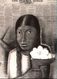 Woman With Flower by Alfredo Ramos Martinez