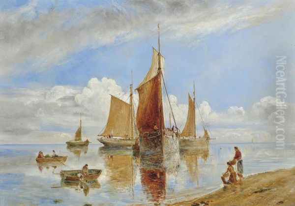 Fishing Boats Drying Their Sails At The End Of The Day - view 1