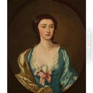 Portrait Of A Lady In Blue by Allan Ramsay