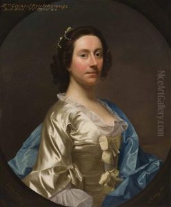 Half Length Portrait Of Lady Grizell Prestongrange by Allan Ramsay