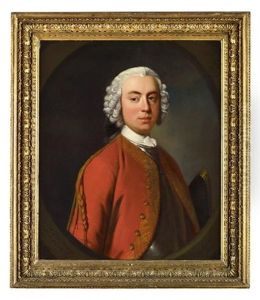 Half Length Portrait Of Lord John Murray (1711-1787) by Allan Ramsay