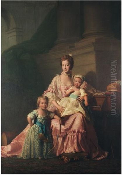 La Reine Charlotte Et Ses Deux Enfants, Les Princes George Et Frederick (collab. W/workshop) - view 1