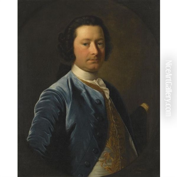 Portrait Of Colin Campbell Of Monzie, Wearing A Blue Coat - view 1