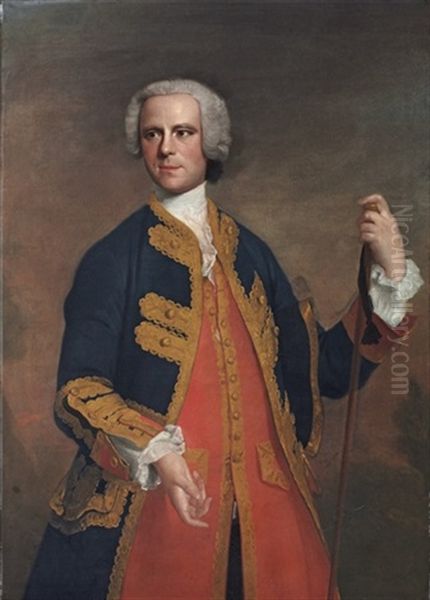 Portrait Of A Gentleman, With A Walking Stick - view 1