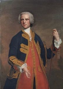 Portrait Of A Gentleman, With A Walking Stick