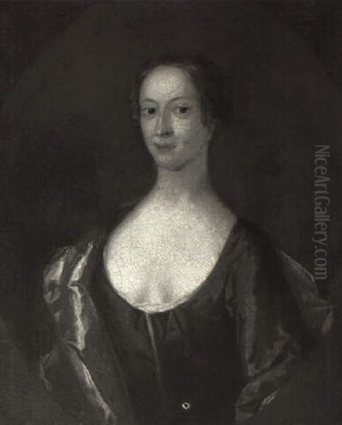 Portrait Of A Lady In Blue Satin - view 1