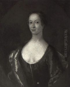 Portrait Of A Lady In Blue Satin by Allan Ramsay