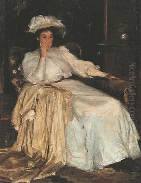 Portrait Of A Woman In White - view 1