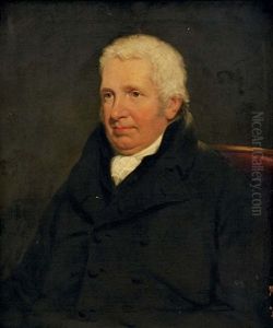 Portrait Of Reverend Joseph Cook In A Black Coat With A White Collar