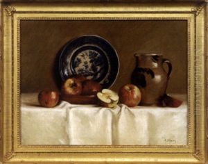 Still-life With Apples, Plate And Pitcher