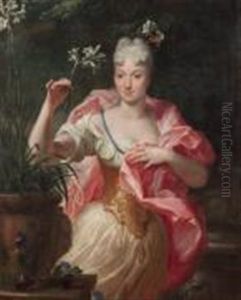 Portrait De Jeune Femme En Flore