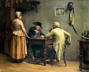 Scene De Taverne by Jules Georges Bondoux