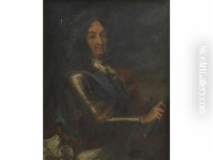 Portrait Du Roi Louis Xiv En Armure
