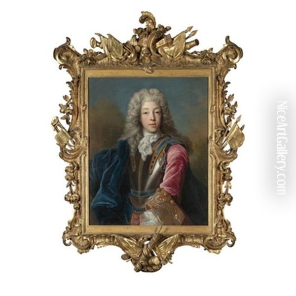 Portrait Of A Young Man, Half Length, Wearing Armour, Standing In A Landscape - view 1
