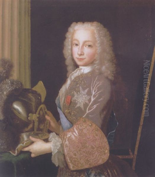 Portrait Of Don Carlos Iii, Prince Of Spain, Wearing A Purple And Gold Embroidered Coat - view 1
