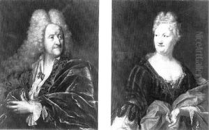 Portrait D'homme Tenant Un Medaillon