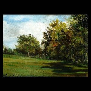 Green Field With Trees by Frederick Randall