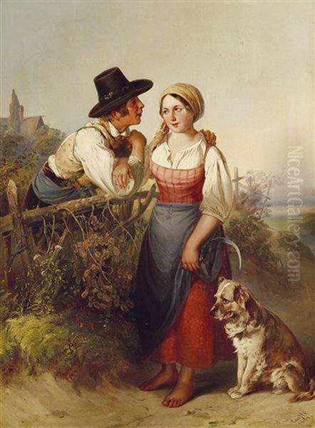 Junges Bauernpaar In Tracht - view 1