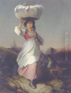 Wascherinnen Auf Dem Weg Ins Gebirge Wascherinnen Auf Dem Weg Ins Gebirge