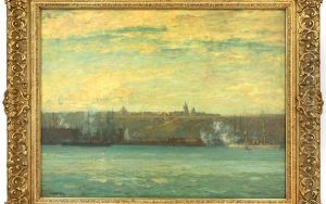 View Of Quebec From The St. Lawrence River by Henry Ward Ranger