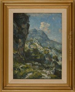 Travelers On A Mountain Pass by Henry Ward Ranger
