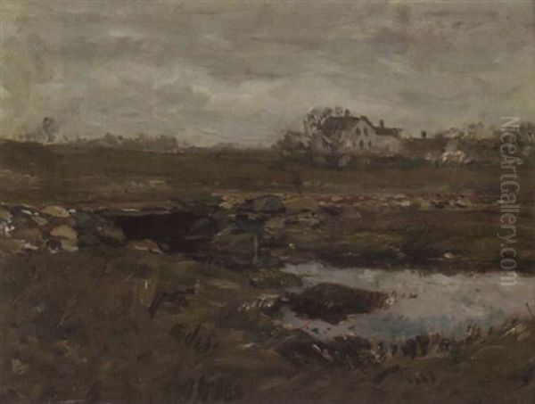 A Landscape With A Stone Bridge And Farm Beyond - view 1