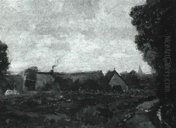 Landscape With Cottage And Distant Cathedral - view 1