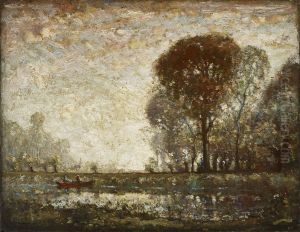 Sunset - Red And Gold by Henry Ward Ranger