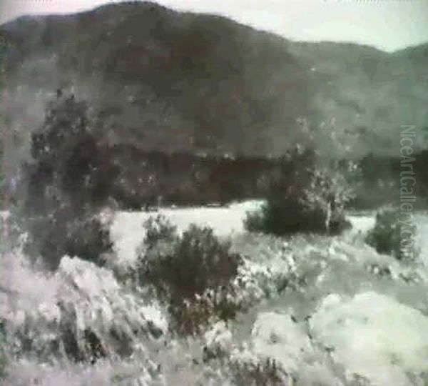 Running River And Distant Mountains - view 1
