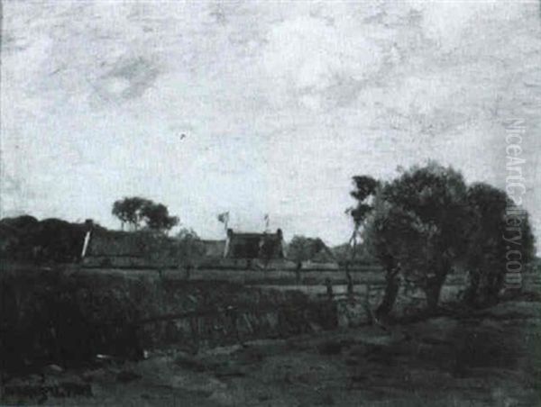 Landscape With Fence-lined Road - view 1