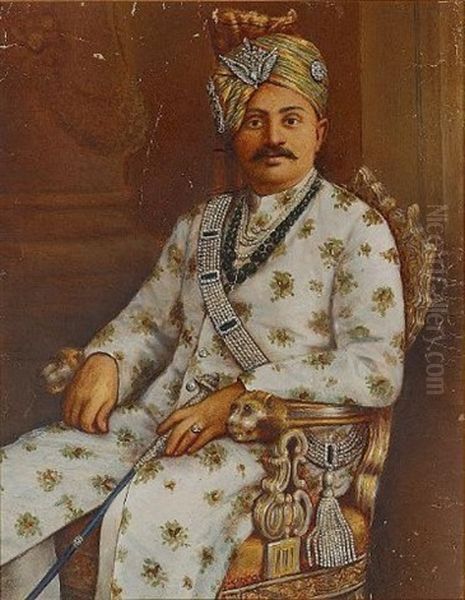 A Portrait Of Colonel H.h. Shri Sir Roanjitsinhji Vibhayi, Maharajah Jam Saheb Of Nawanagar K.c.s.i (1868-1940) - view 1