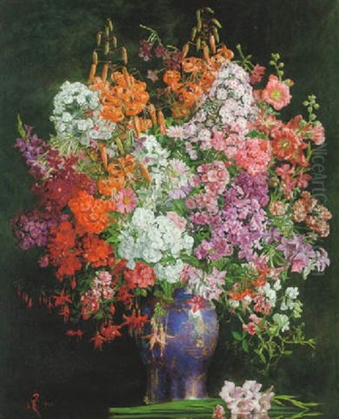 Late Summer - Stilleben Med Blommor I Vas - view 1