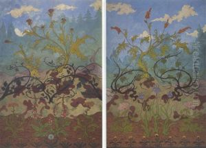 Soucis & Pavots; Aromes, Iris Violets Et Jaunes, Chardons Et Digi-tales; Jaunes Et Iris Mauves