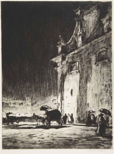 A Rainy Night In Rome by Muirhead Bone