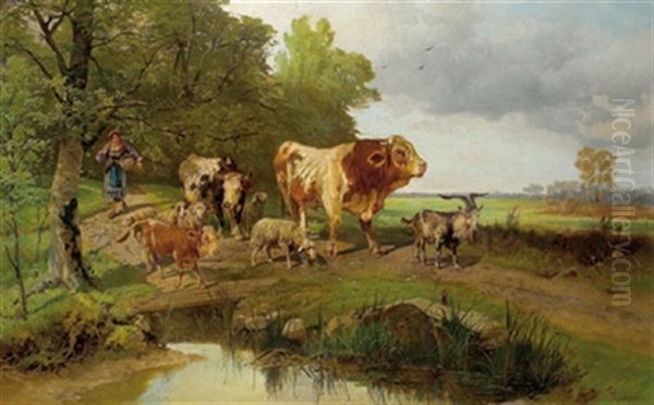 Heimkehrende Tierherde - view 1