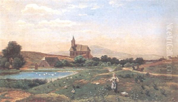 Sommarlandskap Med Figurer - view 1