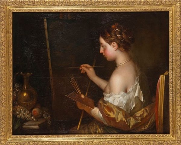Femme Peintre Dans Son Atelier - view 1