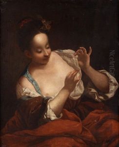 Woman In A Red Dress by Jean Raoux