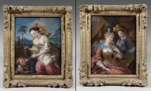 Jeune Femme A La Cage Aux Oiseaux (+ Le Concert; Pair)