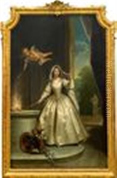 Allegorisches Portrat Einer Dame Des Versailler Hofes Als Vestalin - view 1