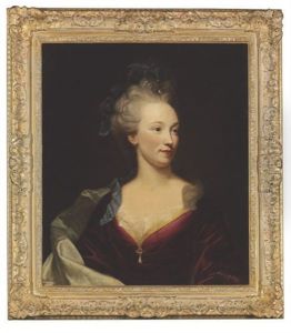 Portrait Of A Lady In A Crimson Dress by Jean Raoux