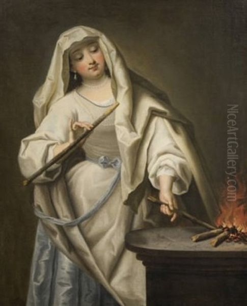 Une Vestale Entretenant Le Feu Sacre - view 1