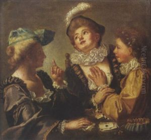 La Partie De Cartes by Jean Raoux