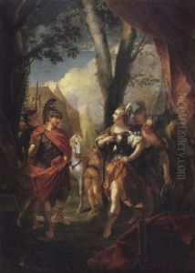 L'incontro Di Enea E Didone Prima Della Caccia Reale by Jean Raoux