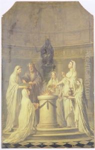 Vestales Offrant Un Sacrifice by Jean Raoux