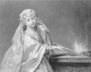 Portrait De Mademoiselle De Pressoy En Vestale