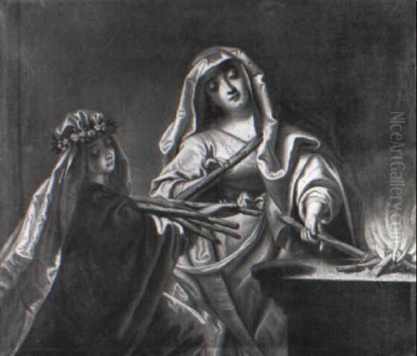 Vestal Virgins At The Altar - view 1